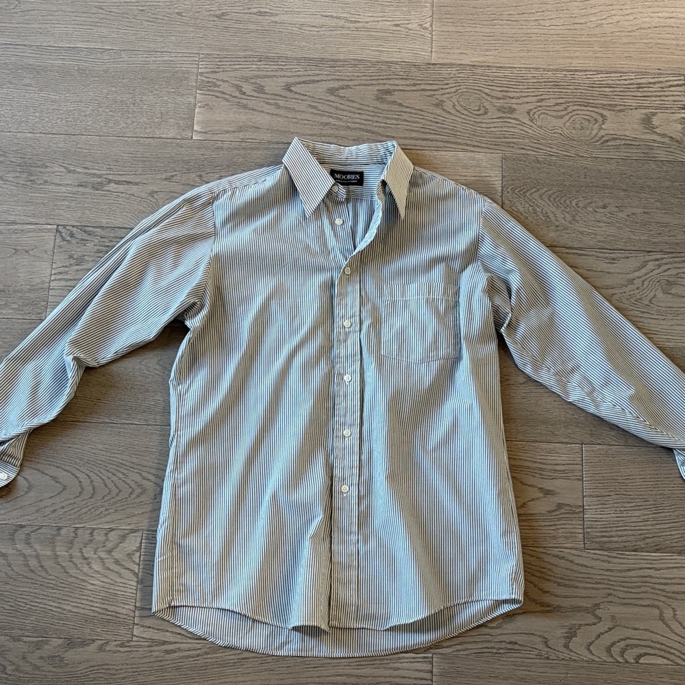 Men's Striped Casual Button-Down Shirt